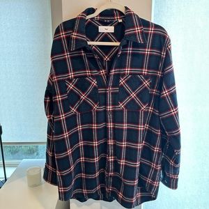 TNA Flannel - oversized plaid shirt - M